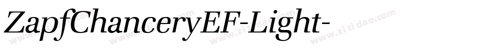 ZapfChanceryEF-Light字体转换