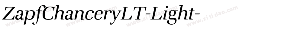 ZapfChanceryLT-Light字体转换