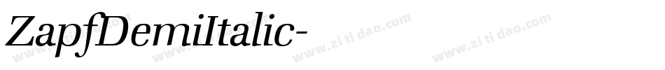 ZapfDemiItalic字体转换