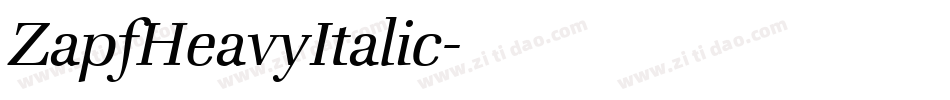 ZapfHeavyItalic字体转换