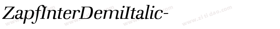 ZapfInterDemiItalic字体转换