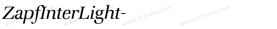 ZapfInterLight字体转换