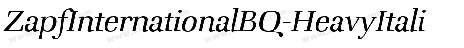 ZapfInternationalBQ-HeavyItalic字体转换