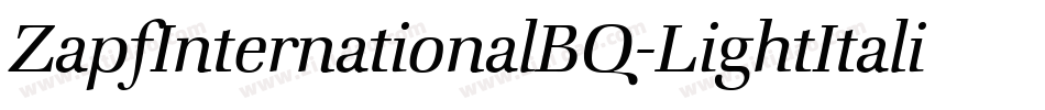 ZapfInternationalBQ-LightItalic字体转换