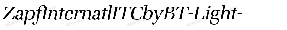ZapfInternatlITCbyBT-Light字体转换