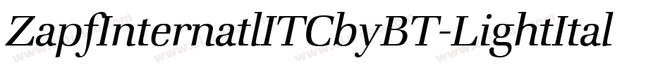 ZapfInternatlITCbyBT-LightItal字体转换