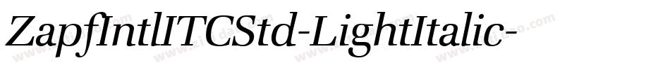 ZapfIntlITCStd-LightItalic字体转换