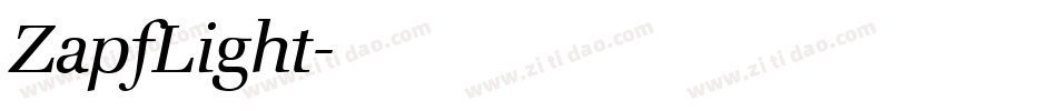 ZapfLight字体转换