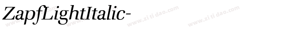 ZapfLightItalic字体转换