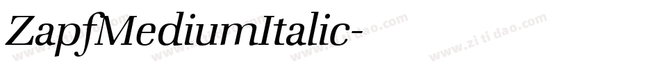 ZapfMediumItalic字体转换