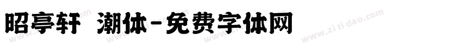 昭亭轩沄潮体字体转换