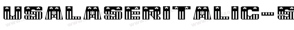 UsaLaserItalic-5e1V字体转换
