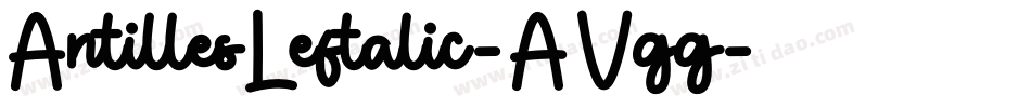 AntillesLeftalic-AVgg字体转换