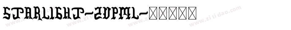 Starlight-ZVpMl字体转换