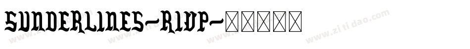 Sunderlines-r1Vp字体转换