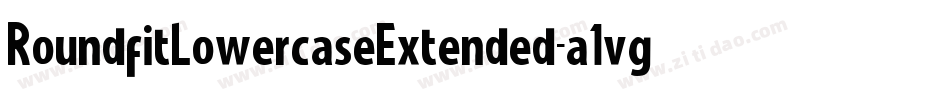 RoundfitLowercaseExtended-a1vg字体转换