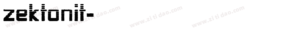 zektonit字体转换