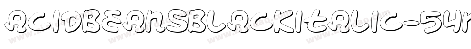 AcidBeansBlackitalic-54MB字体转换