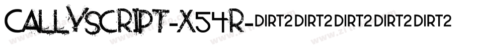 Callyscript-x54r字体转换