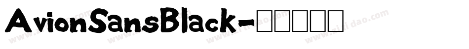 AvionSansBlack字体转换