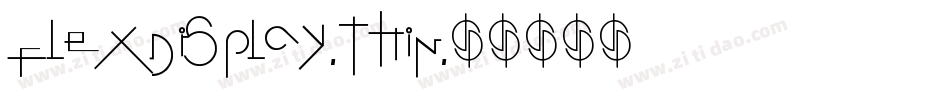 FlexDisplay-Thin字体转换