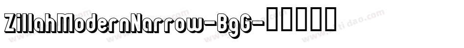 ZillahModernNarrow-BgG字体转换