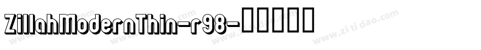 ZillahModernThin-r98字体转换