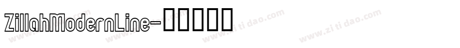 ZillahModernLine字体转换