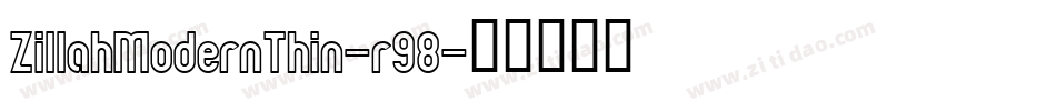 ZillahModernThin-r98字体转换