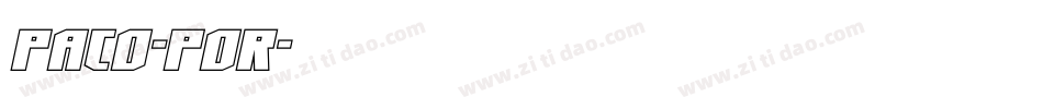 Paco-POr字体转换