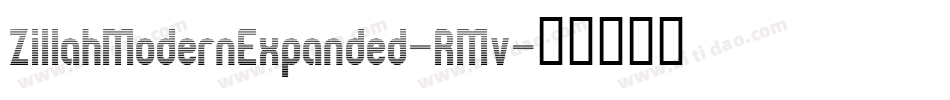 ZillahModernExpanded-RMv字体转换