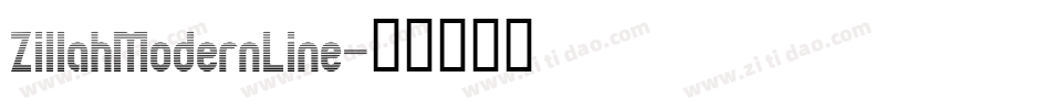 ZillahModernLine字体转换