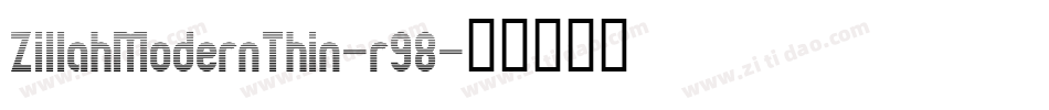 ZillahModernThin-r98字体转换
