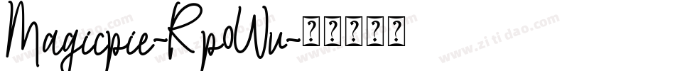 Magicpie-Rp0Wv字体转换