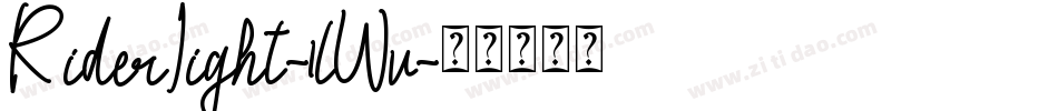 RiderLight-1lWv字体转换