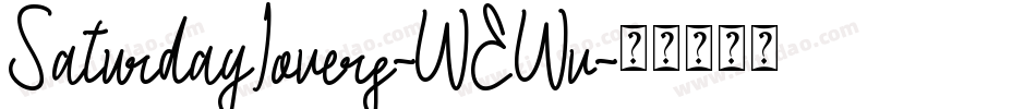 SaturdayLovers-WEWv字体转换