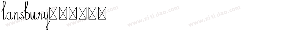 lansbury字体转换