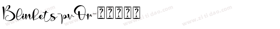 Blinkets-pvOr字体转换