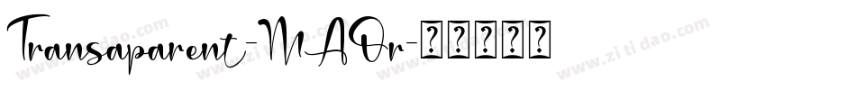 Transaparent-MAOr字体转换
