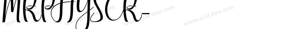 MRPHYSCR字体转换