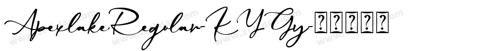 ApexlakeRegular-KYGy字体转换