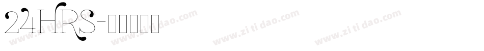 24HRS字体转换