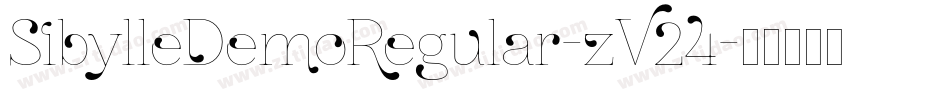 SibylleDemoRegular-zV24字体转换
