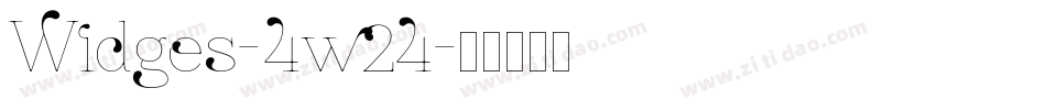 Widges-4w24字体转换
