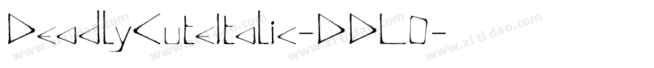 DeadlyCuteItalic-DDL0字体转换