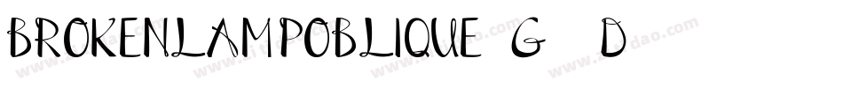 BrokenLampOblique-G49D字体转换