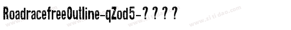 RoadracefreeOutline-qZod5字体转换