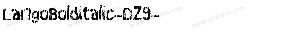 LangoBolditalic-DZ9字体转换