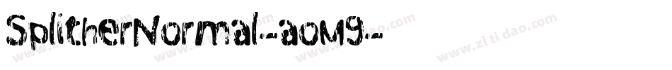 SplitherNormal-aoM9字体转换