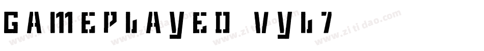 GamePlayed-vYL7字体转换